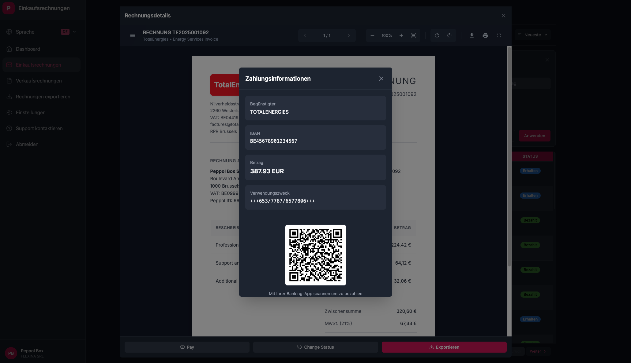 Purchase invoice workflow processing