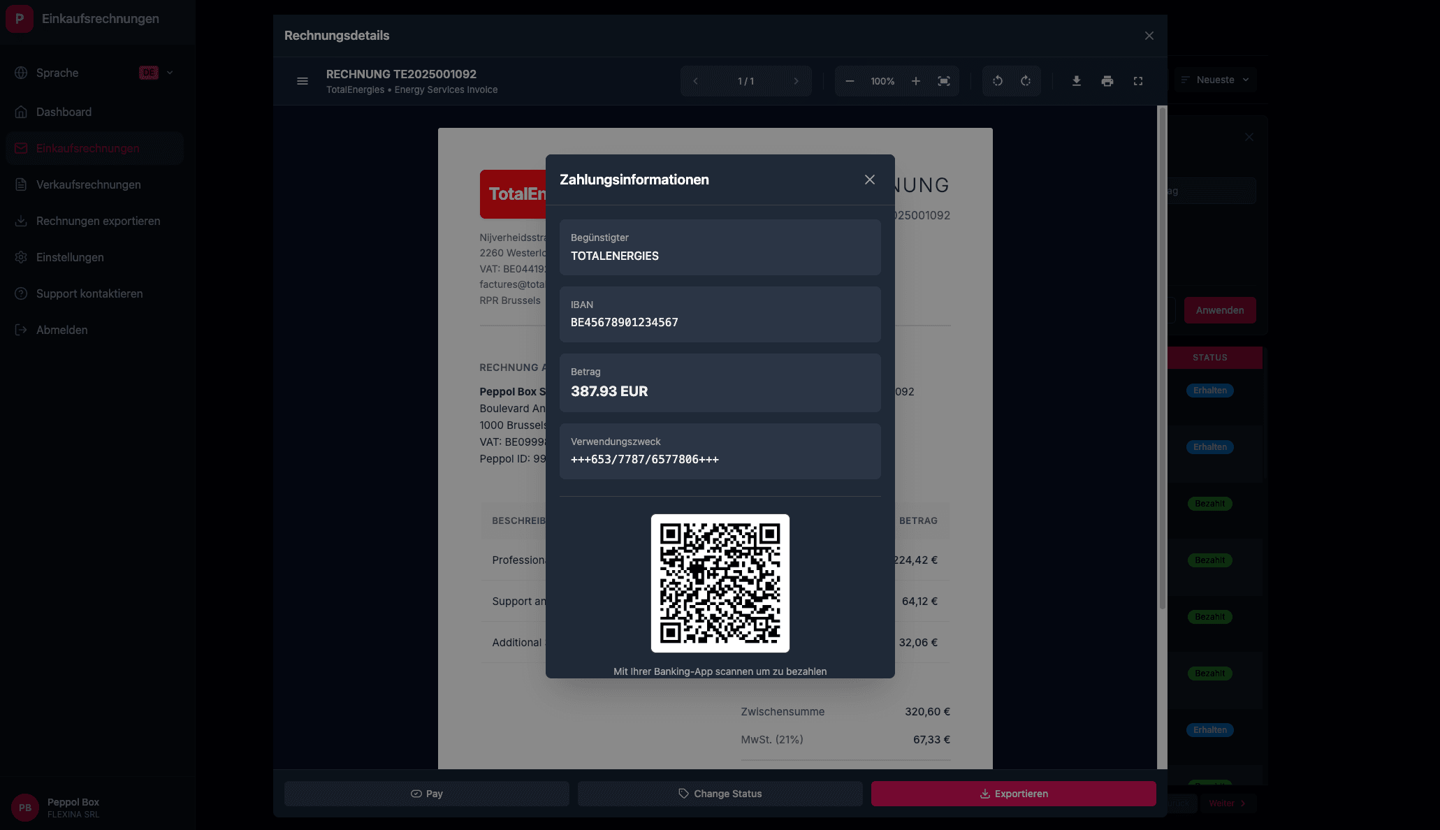Purchase invoice workflow processing