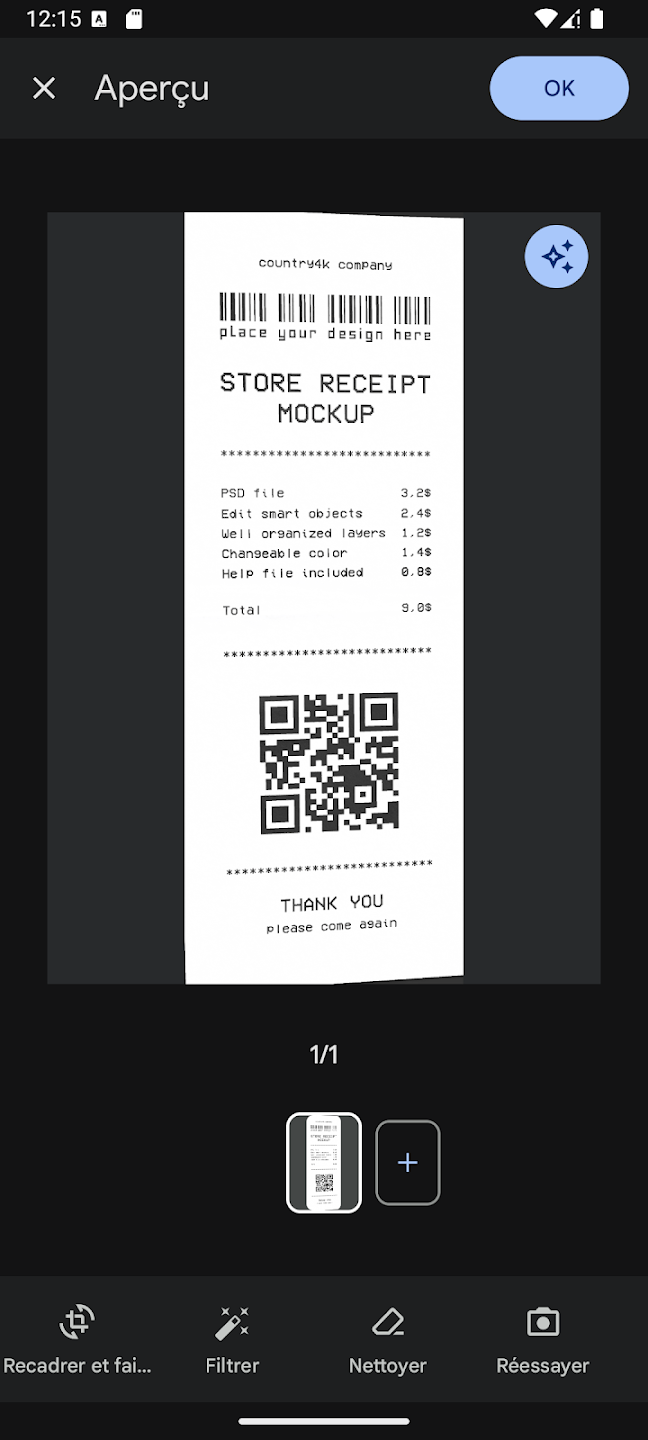 Scan des tickets et import PDF